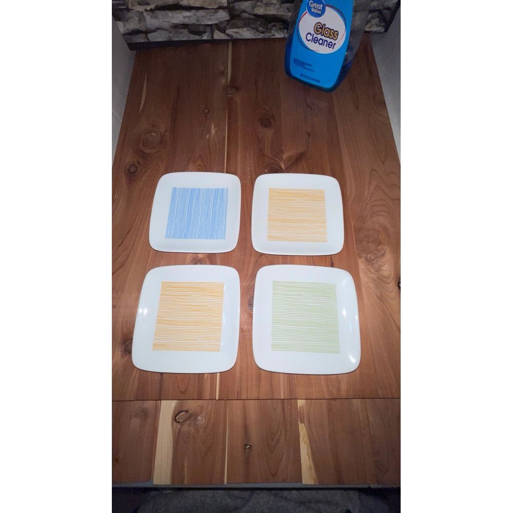 4 Crate and Barrel Cocktail Plates